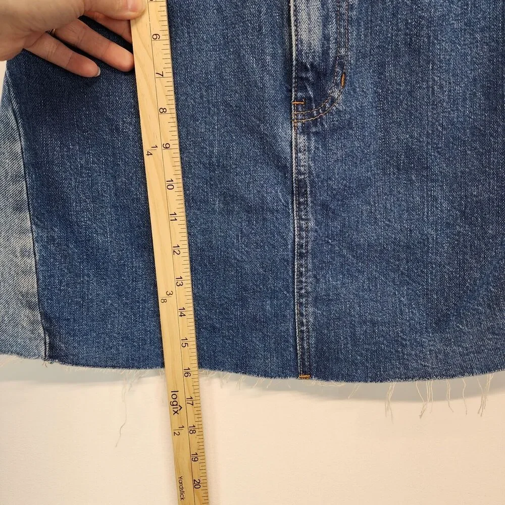 Madewell Patchwork Denim Mini Skirt Size 25